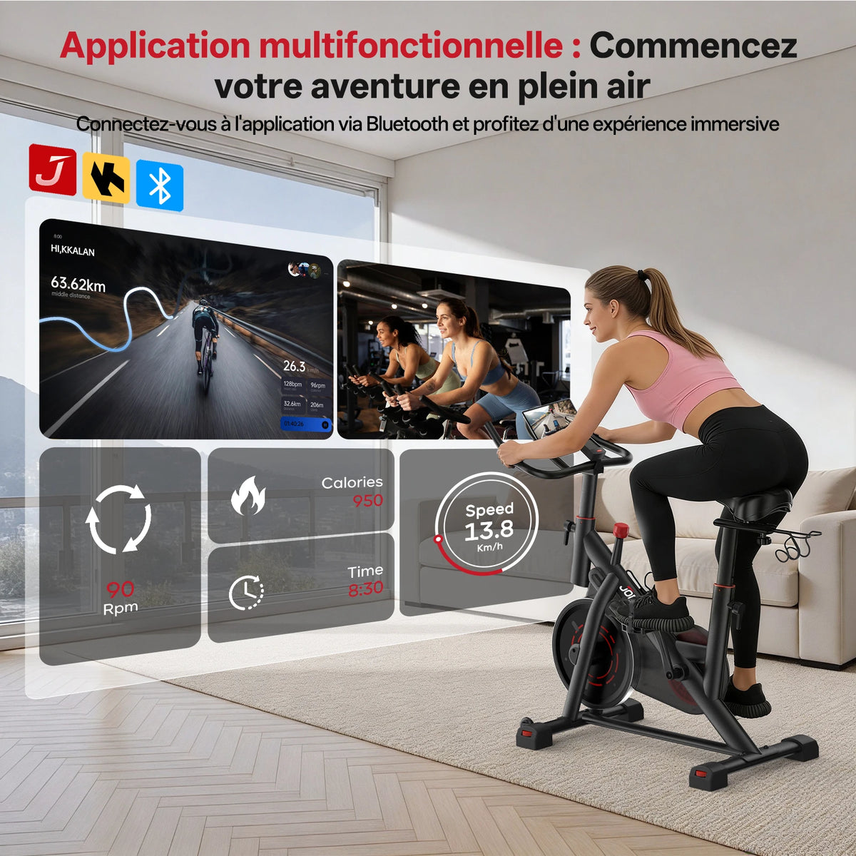 JOROTO JK10 Vélo d'Appartement – Résistance Magnétique
