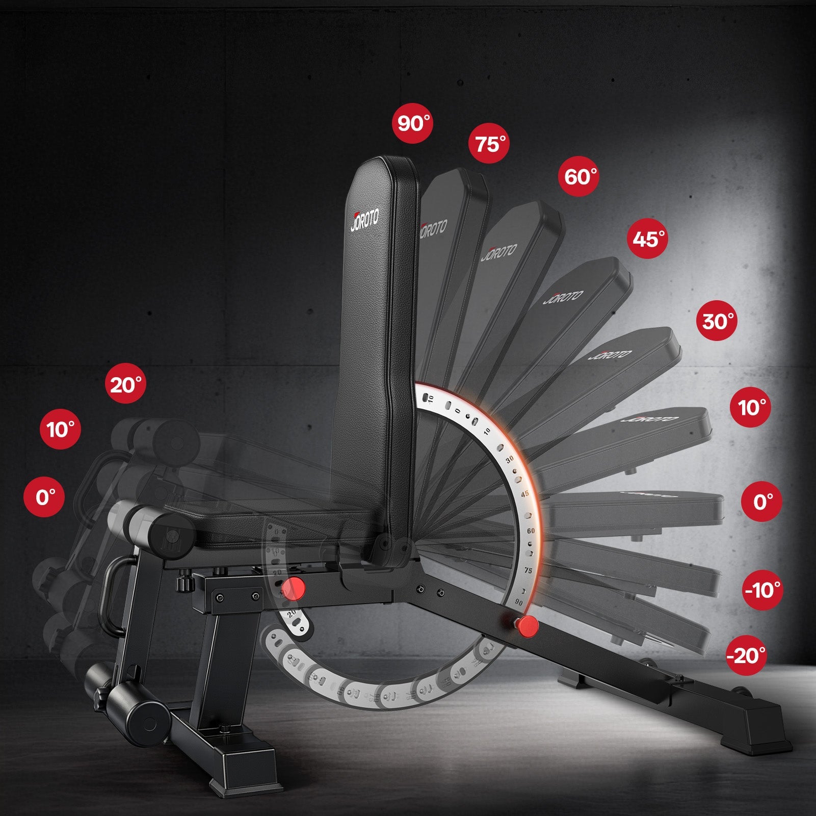 JOROTO MD65 Banc de Muscu – 800 kg, 9 Dossiers