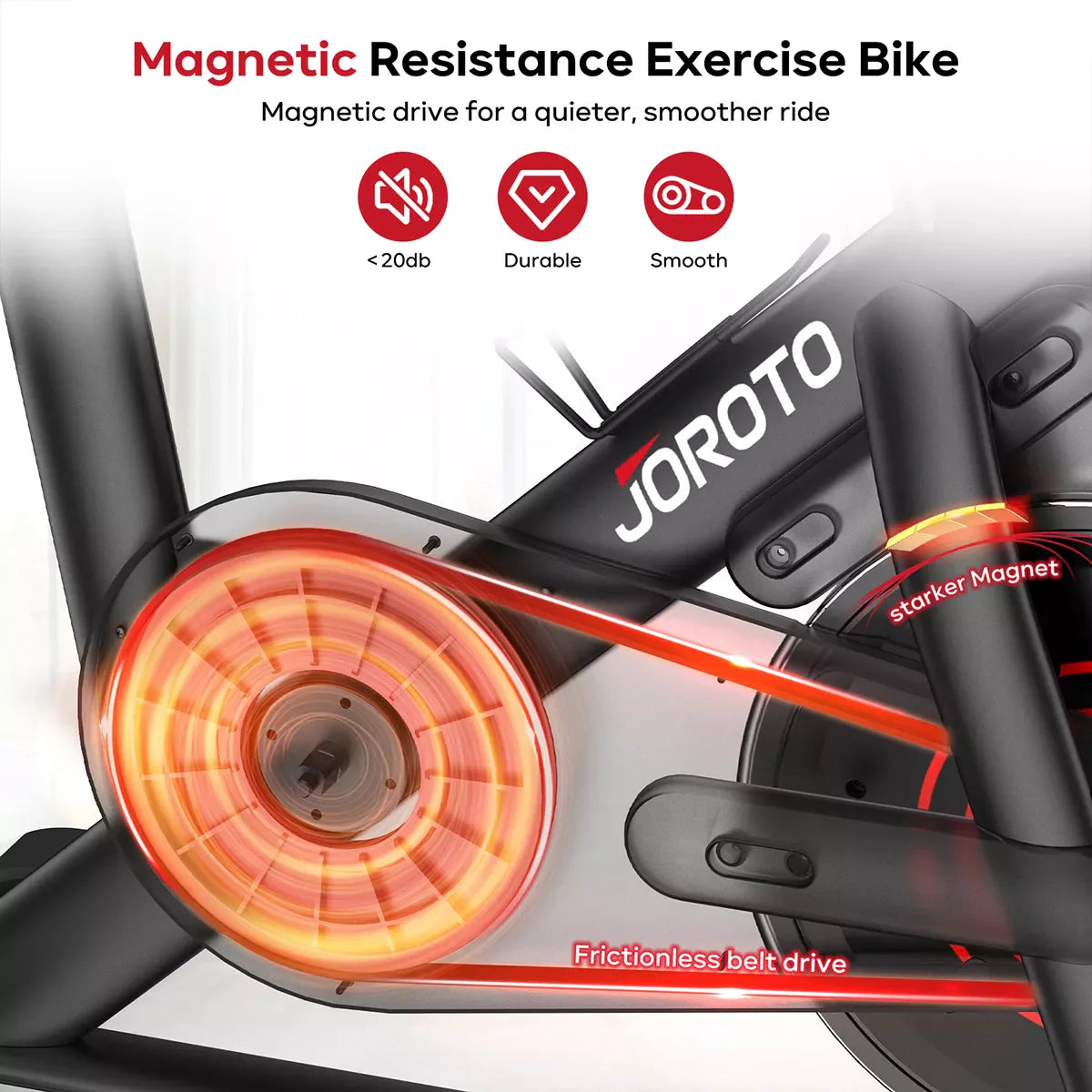 JOROTO JK10 Vélo d'Appartement – Résistance Magnétique