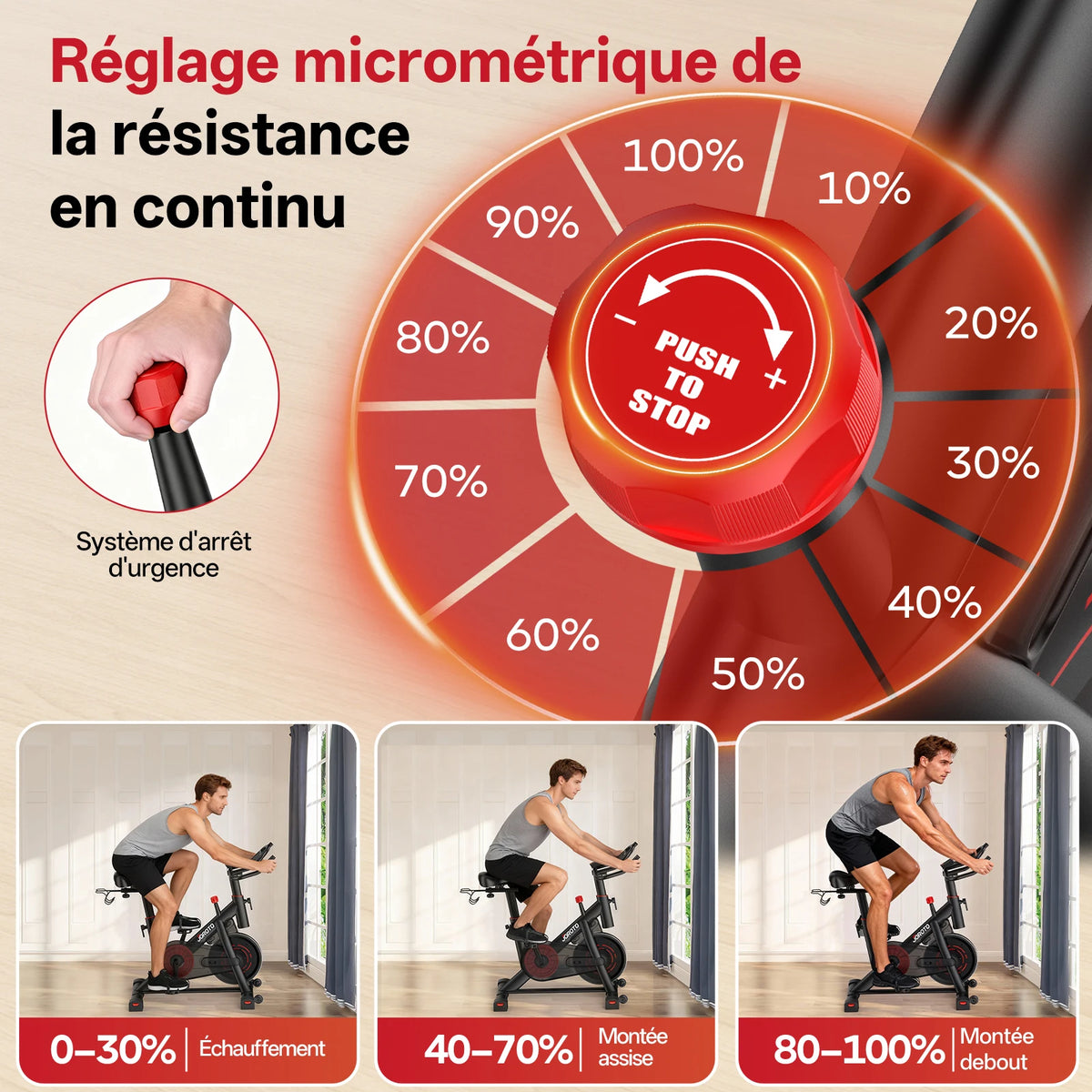 JOROTO JK10 Vélo d'Appartement – Résistance Magnétique