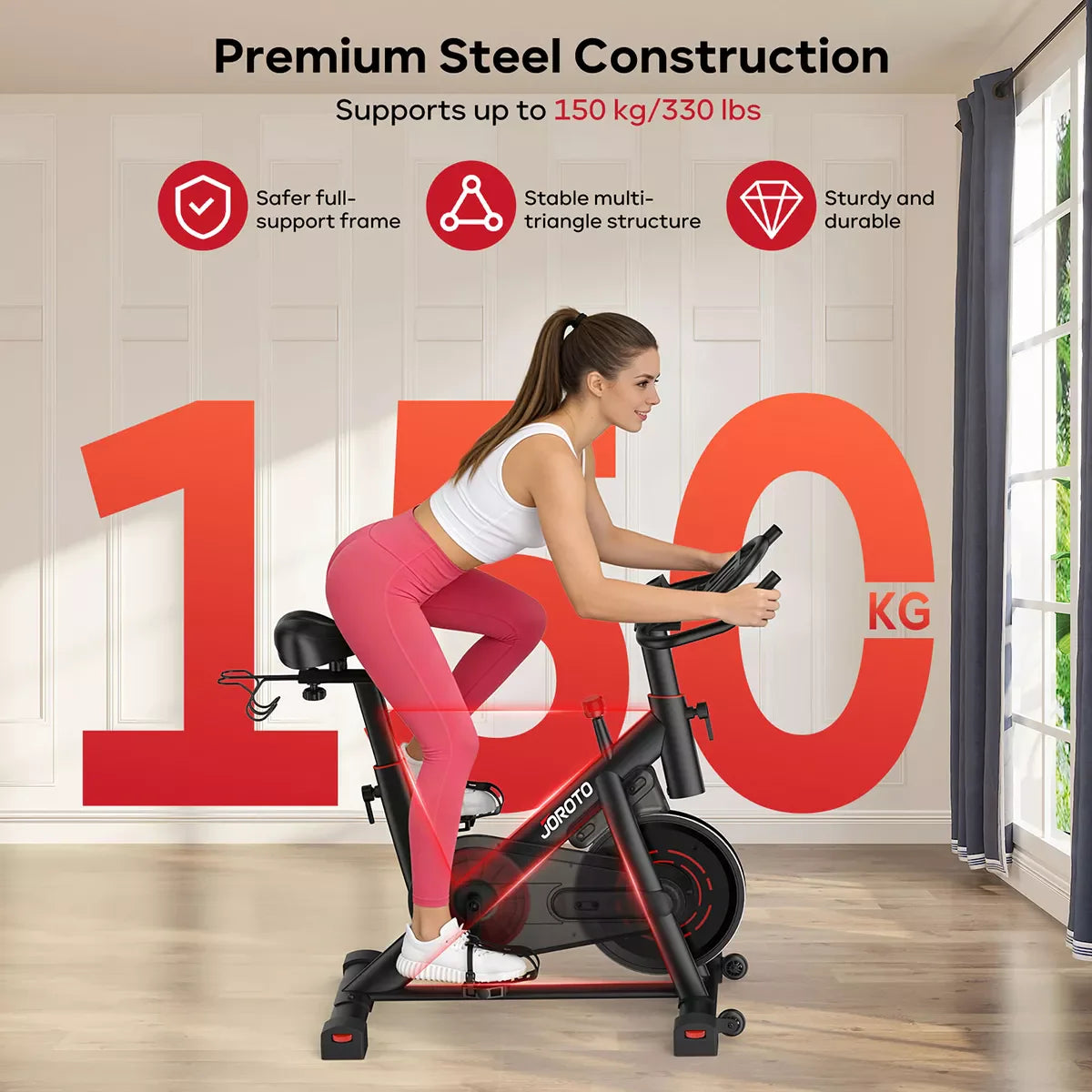JOROTO JK10 Vélo d'Appartement – Résistance Magnétique
