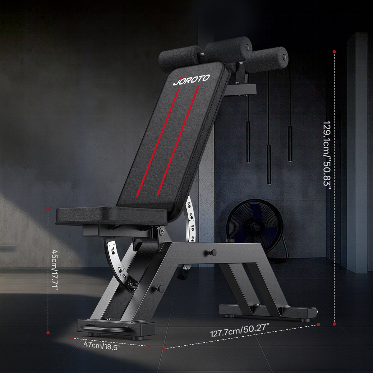 JOROTO MD70 Banc 3-en-1 – Hyperextension & Église