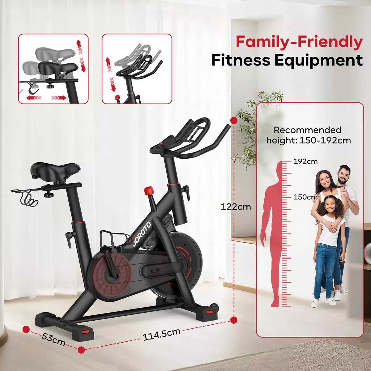 JOROTO JK10 Vélo d'Appartement – Résistance Magnétique