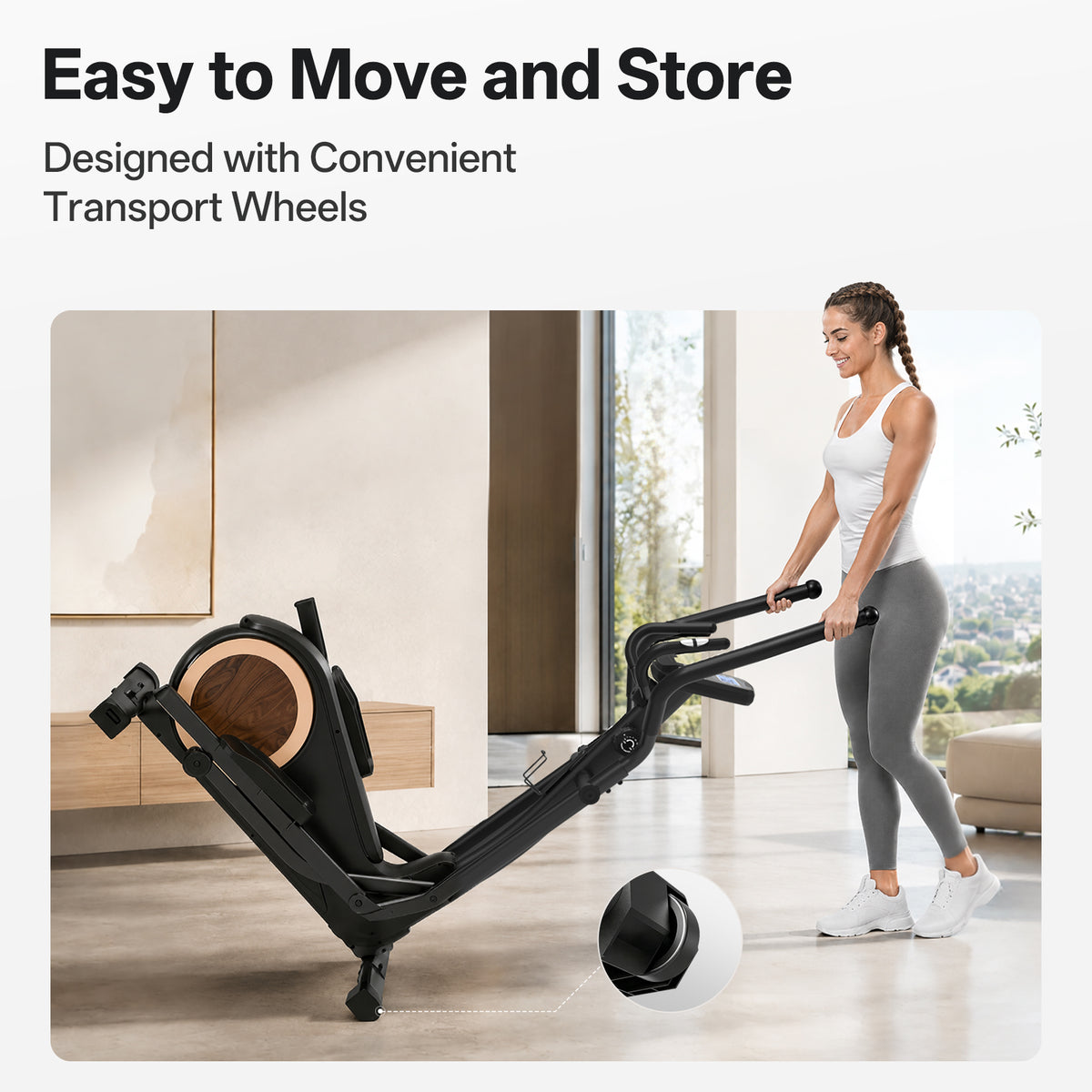 JOROTO JE50 Vélo Elliptique Premium – Foulée Fluidifiée 46 cm & Protection Articulaire