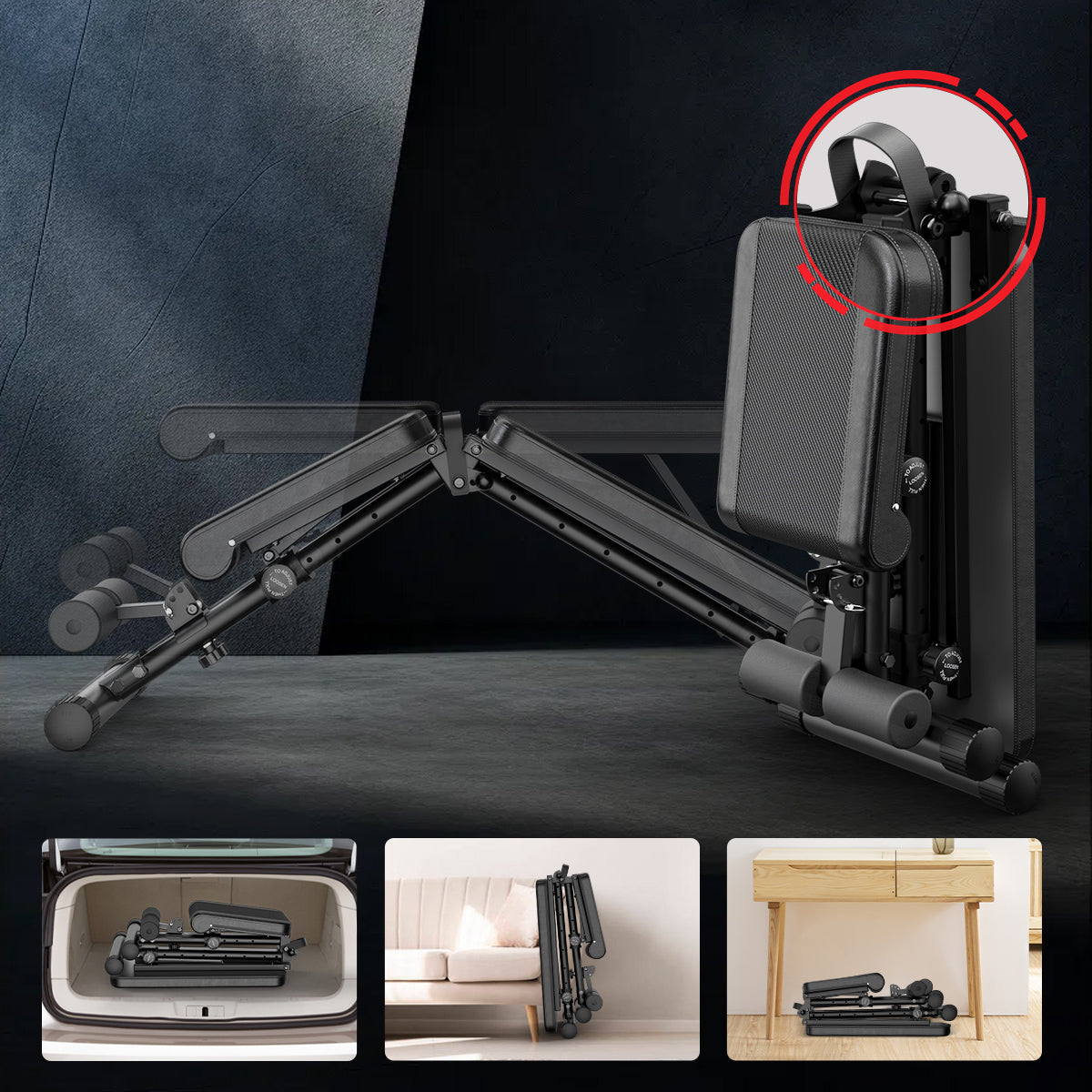 JOROTO MD35 Banc de Muscu Réglable – 8 Dossiers & Pieds