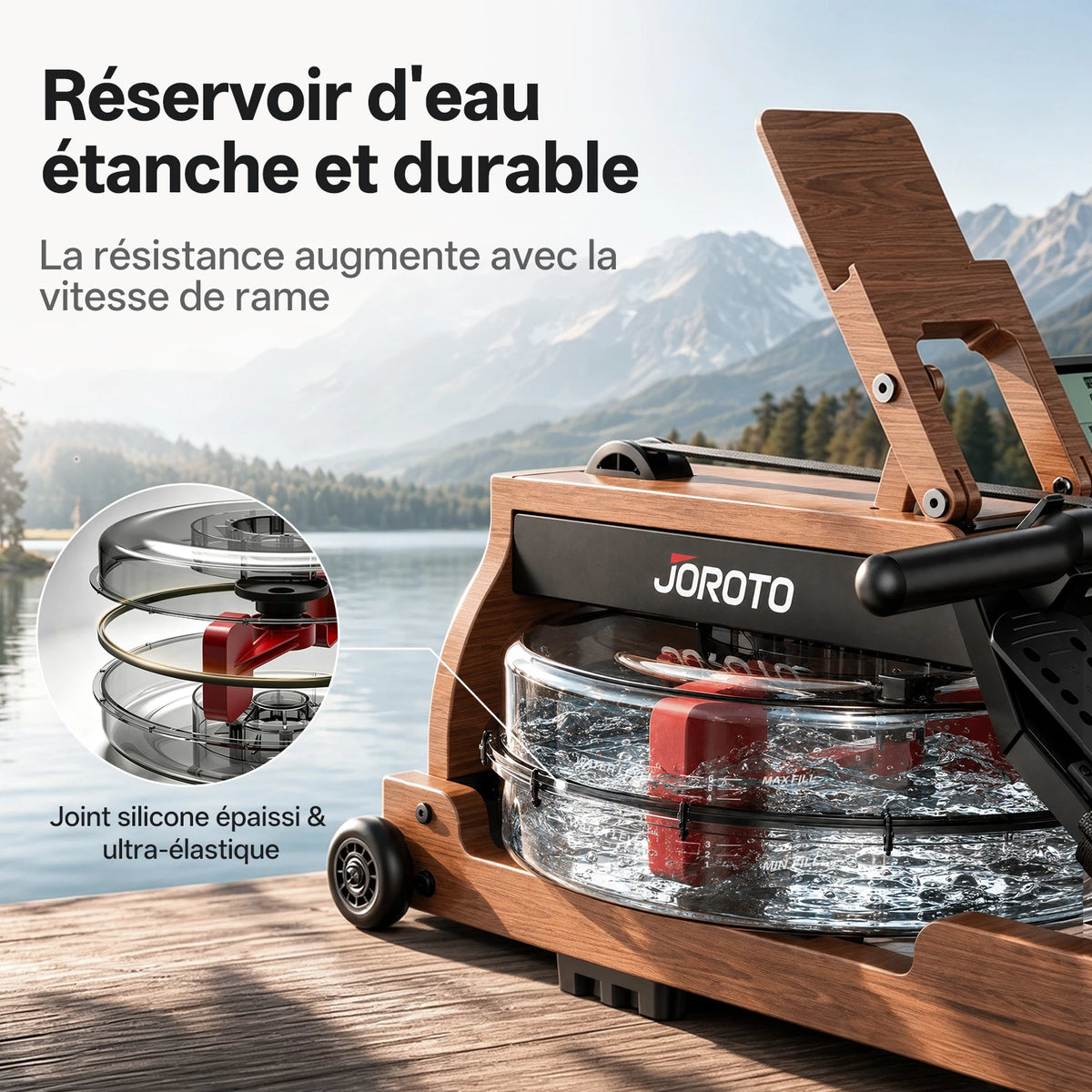 JOROTO MR280PRO – Rameur à résistance à eau