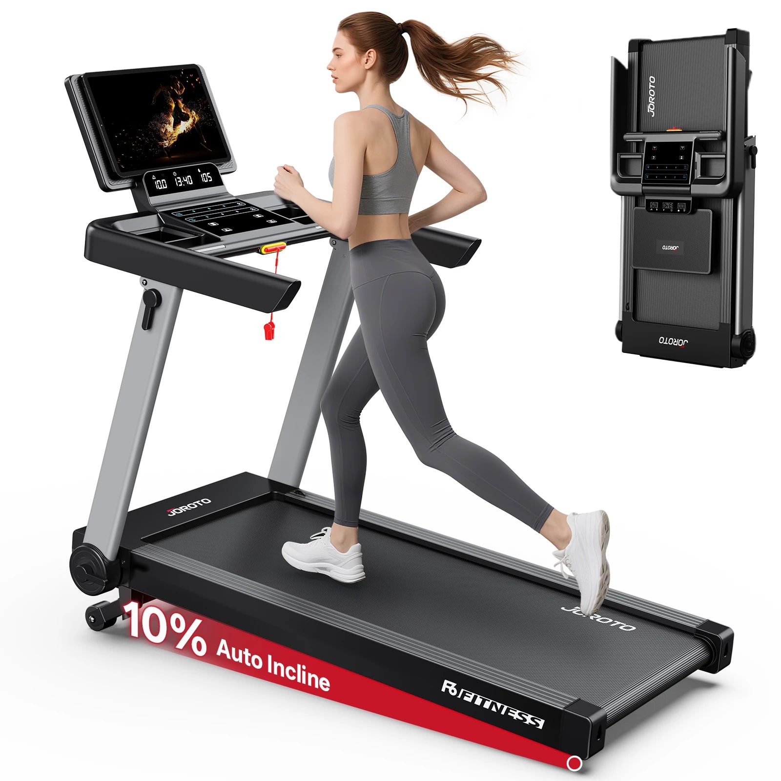 JOROTO F6 Tapis Roulant – 16 km/h, 10% Incline