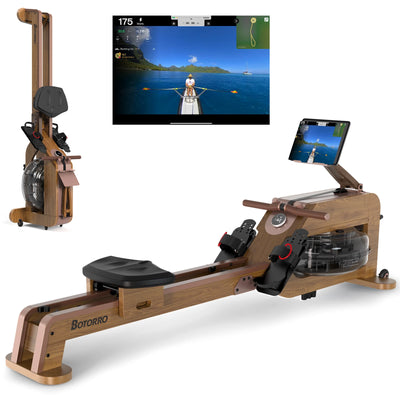 JOROTO BW7 Rameur à Eau – Bois Massif, 150 kg