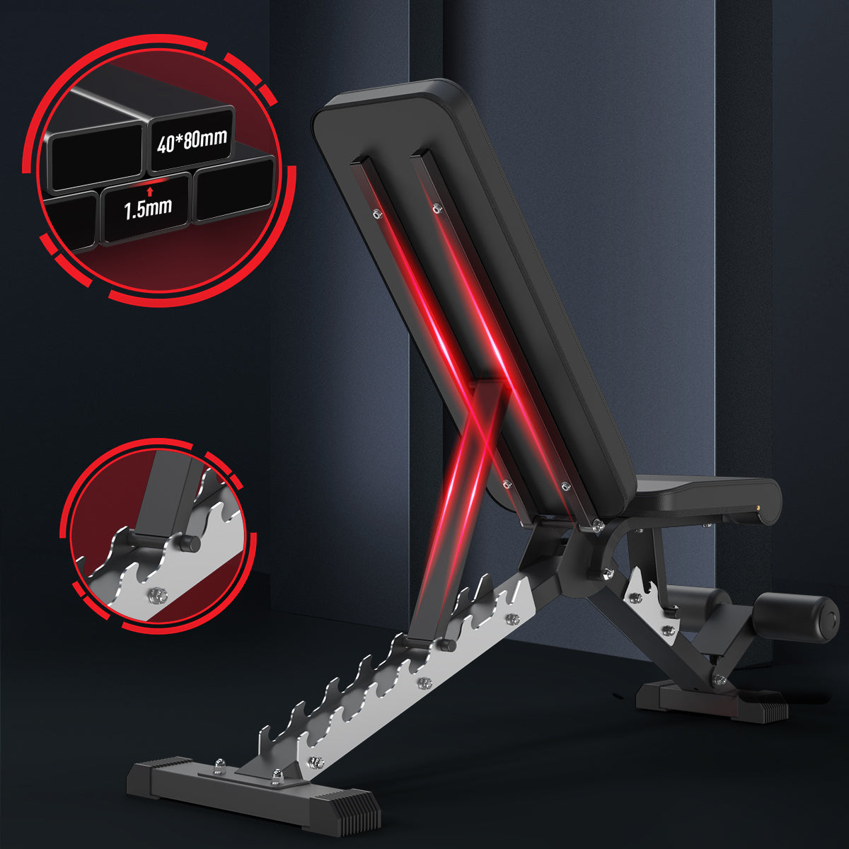 JOROTO MD60 Banc de Muscu Réglable – Pliable Rapidement