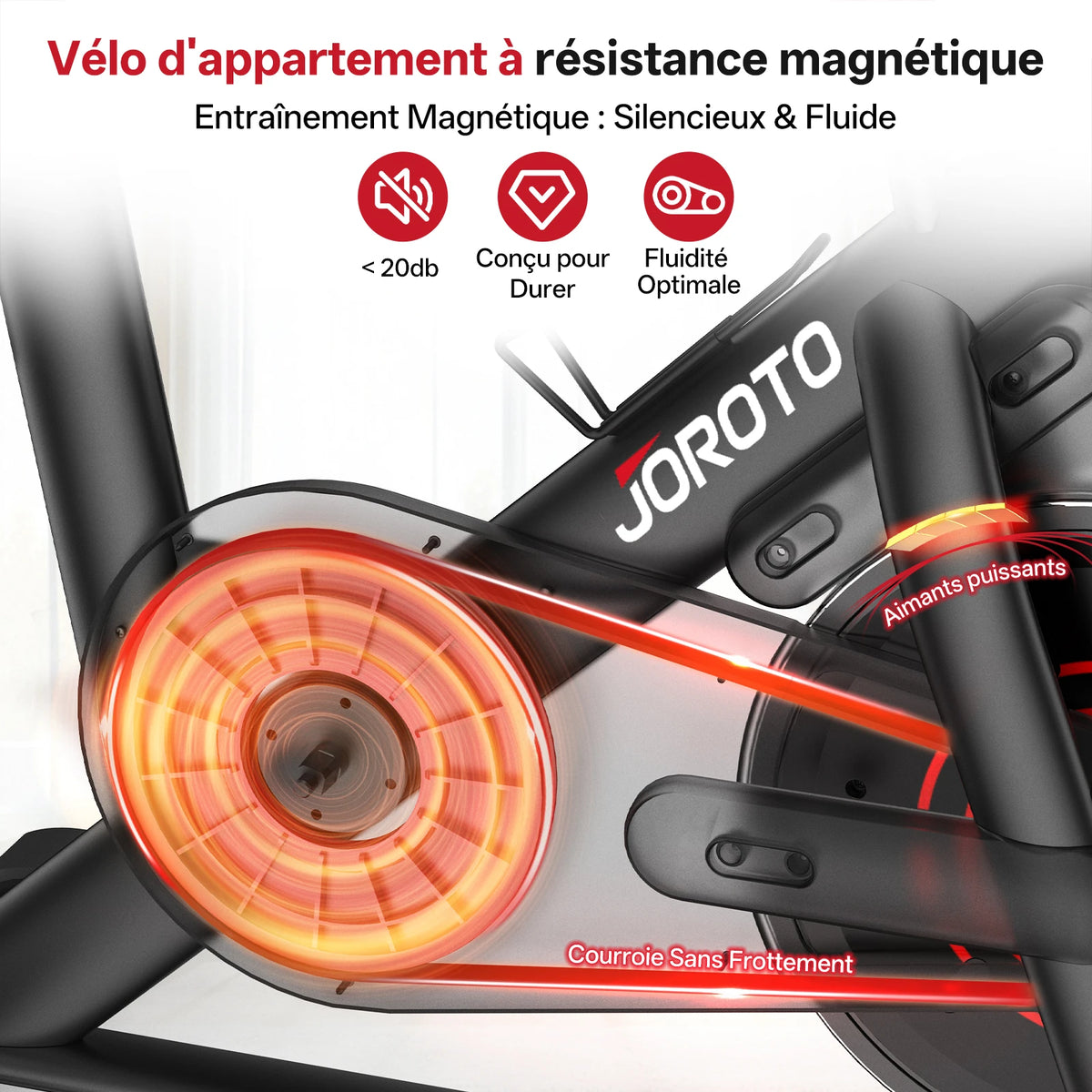 JOROTO JK10 Vélo d'Appartement – Résistance Magnétique