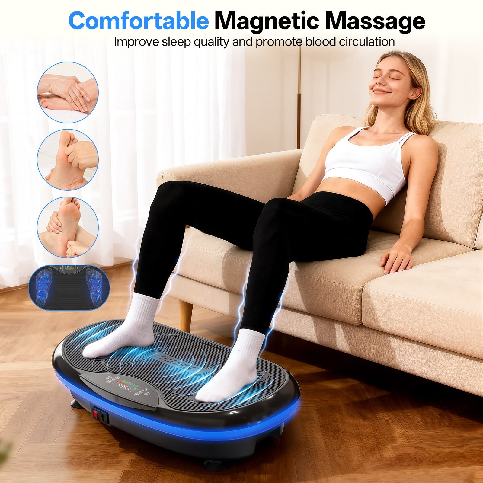 JOROTO JV80 Plateforme Vibrante 4D – 200 kg + APP Offert