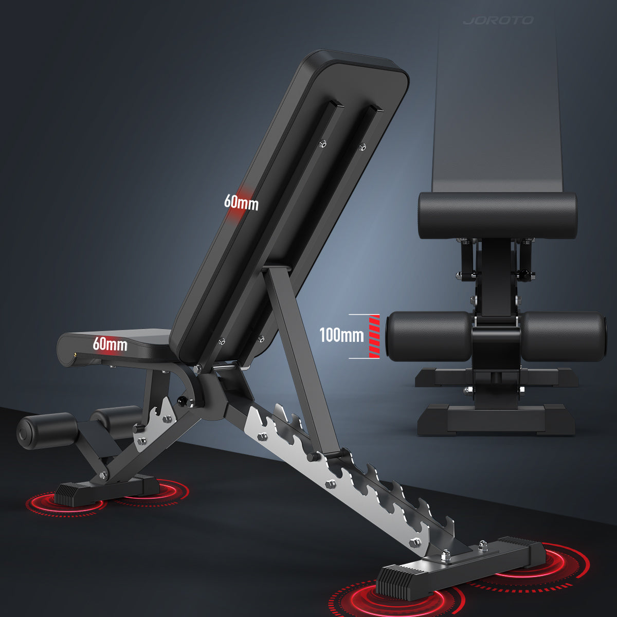 JOROTO MD60 Banc de Muscu Réglable – Pliable Rapidement