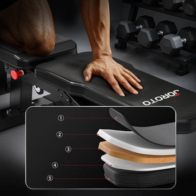 JOROTO MD65 Banc de Muscu – 800 kg, 9 Dossiers
