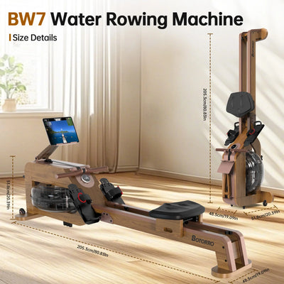 JOROTO BW7 Rameur à Eau – Bois Massif, 150 kg