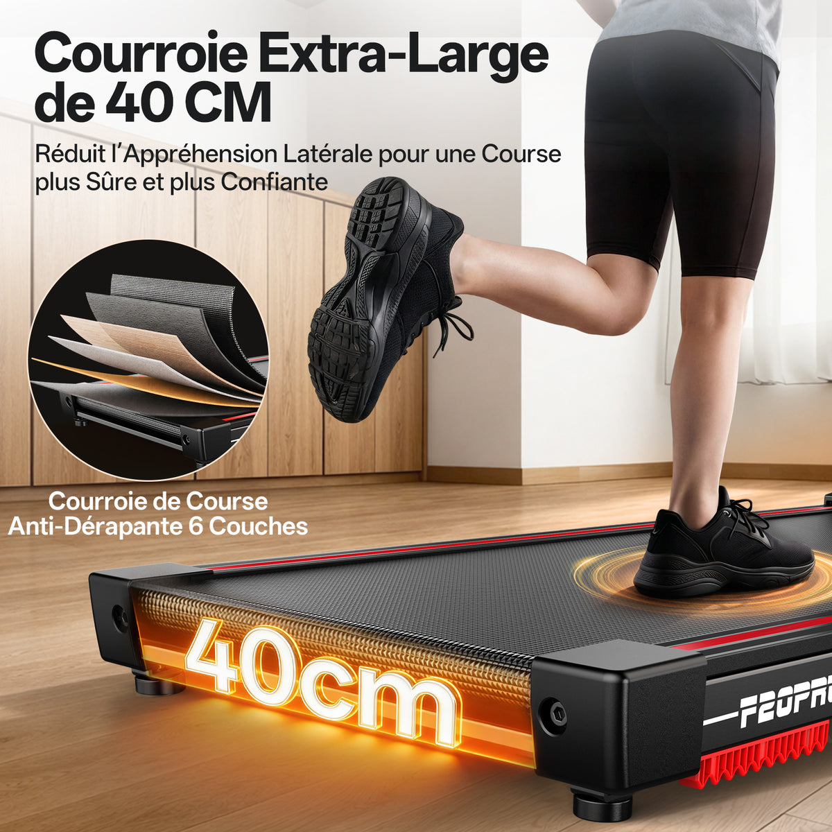 JOROTO F20PRO Tapis Roulant Pliable – 8% Incline