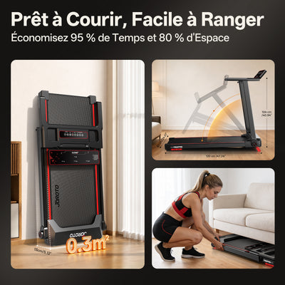 JOROTO F20PRO Tapis Roulant Pliable – 8% Incline