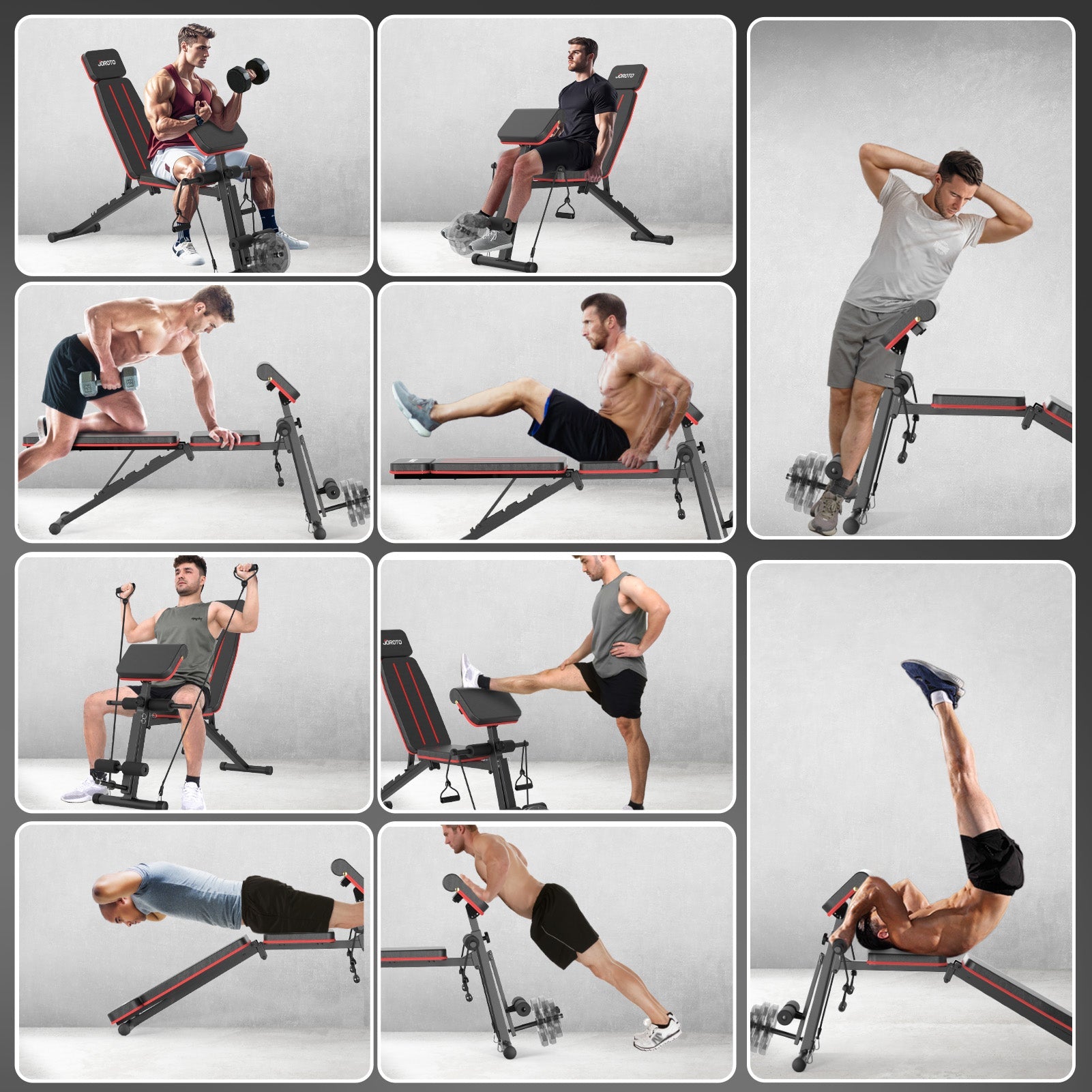 JOROTO MD55 Banc 6-en-1 – Légère & Pliable Sous Lit