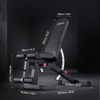 JOROTO MD65 Banc de Muscu – 800 kg, 9 Dossiers