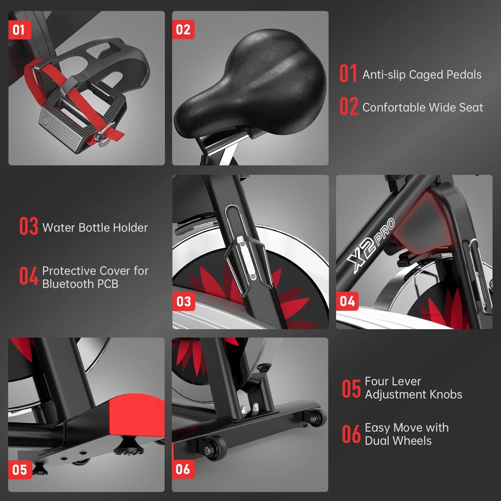 JOROTO X2PRO Vélo d’appartement Bluetooth Connecté