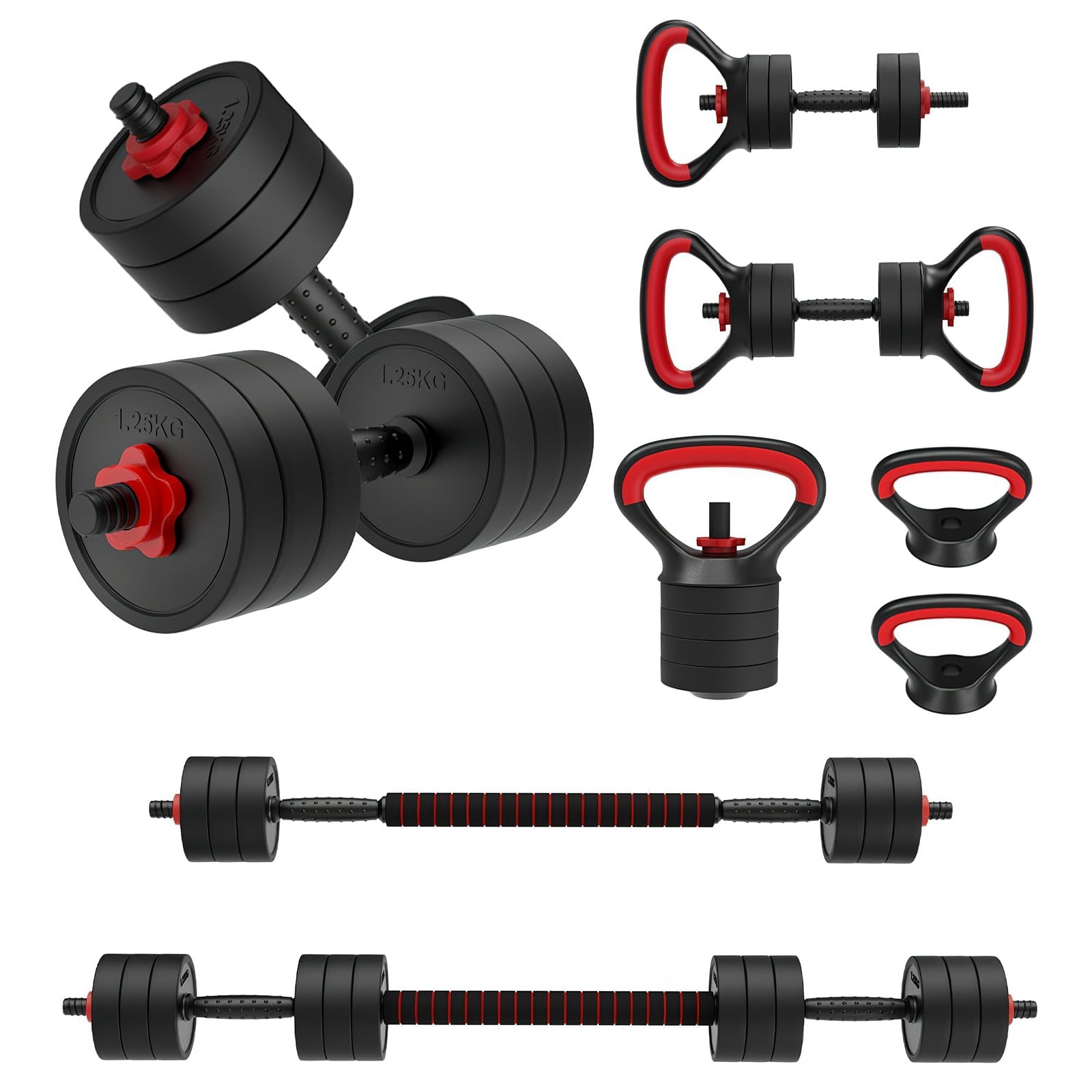 JOROTO JD10 Haltères 4-en-1 – 10 kg, Kettlebell