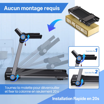 JOROTO F5 Tapis Roulant Pliable – 14 km/h, 120 kg