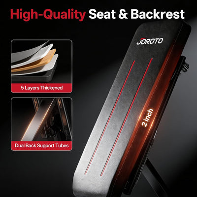 JOROTO MD85 Banc de Muscu Réglable – Rangement Intégré