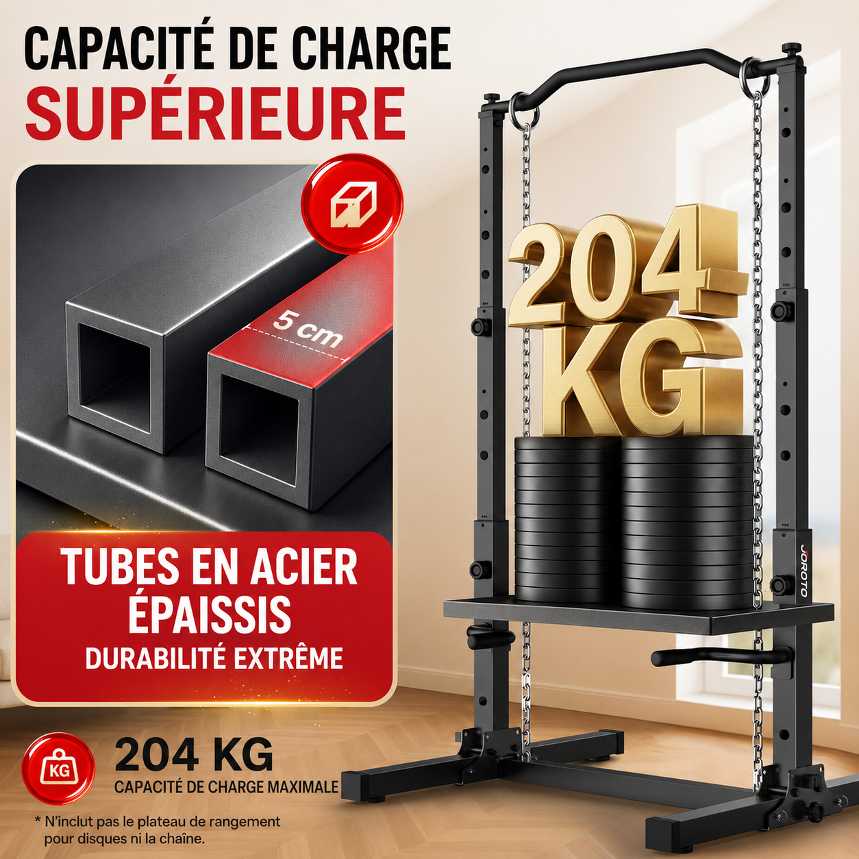 JOROTO JU30 Tour de Musculation Pliable – 204 kg