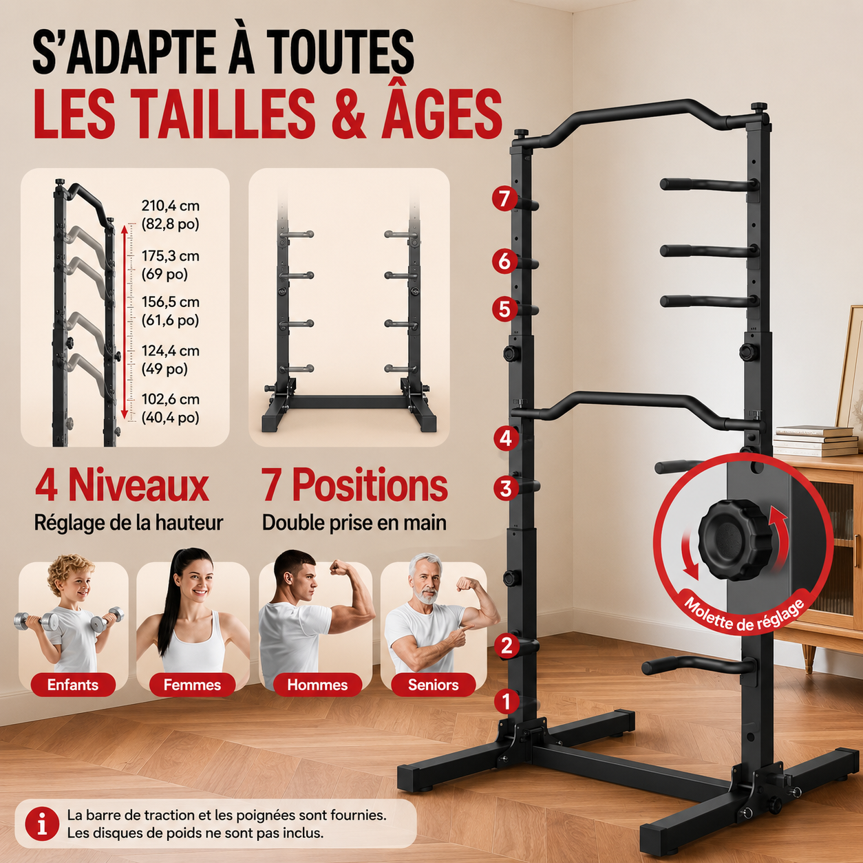 JOROTO JU30 Tour de Musculation Pliable – 204 kg