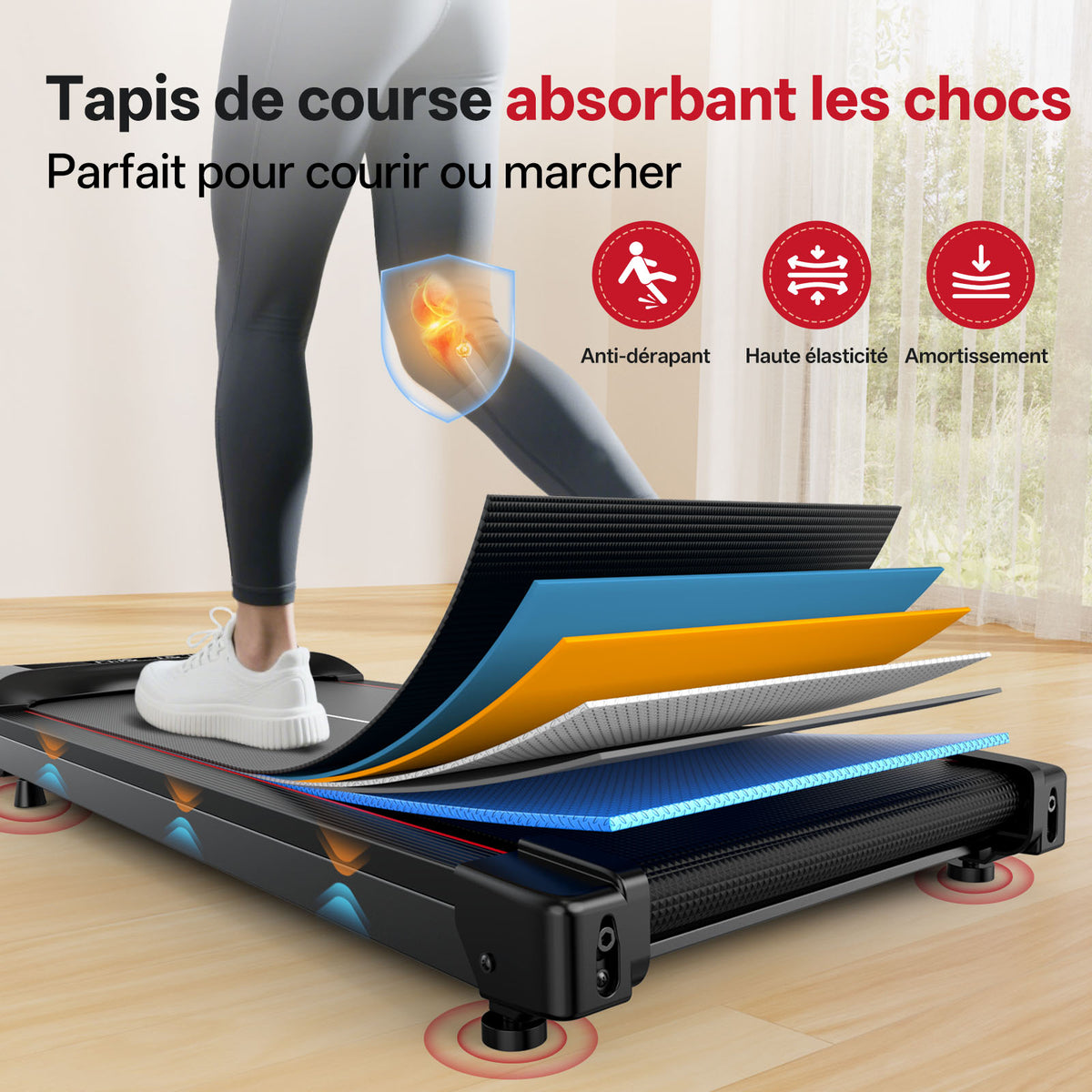JOROTO JW20 Tapis Roulant 3-en-1 – 140 kg Silencieux