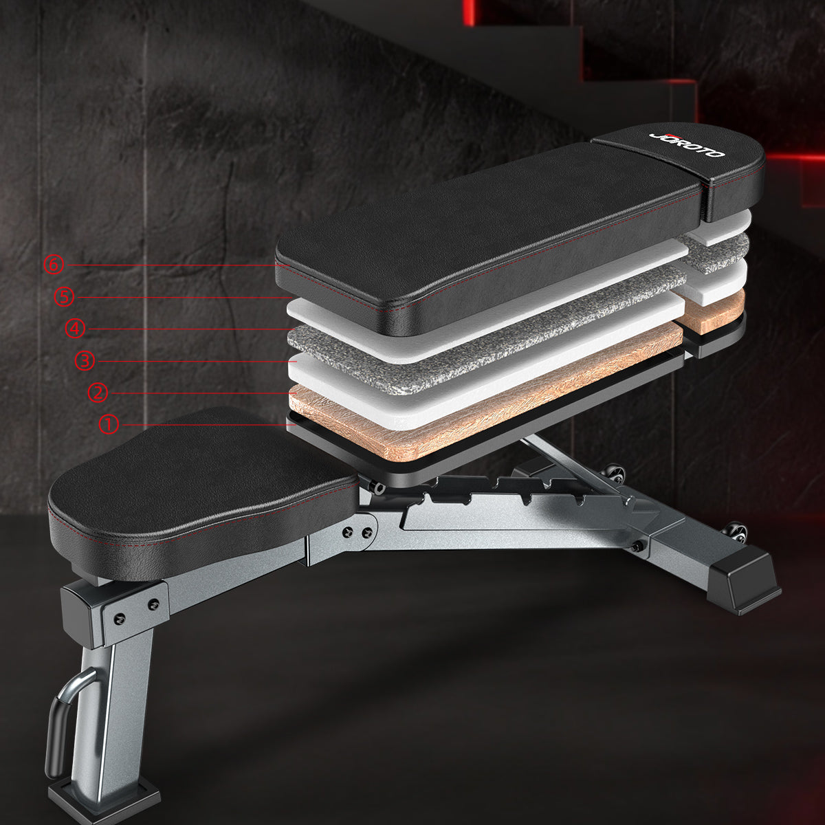 JOROTO MD80 Banc de Muscu Elite – 590 kg Sécurité