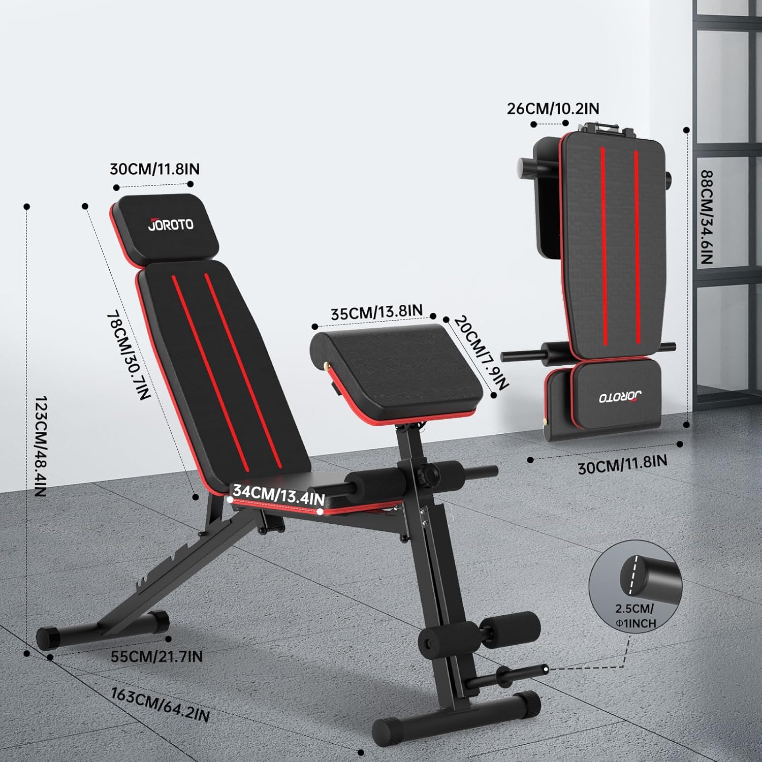 JOROTO MD55 Banc 6-en-1 – Légère & Pliable Sous Lit