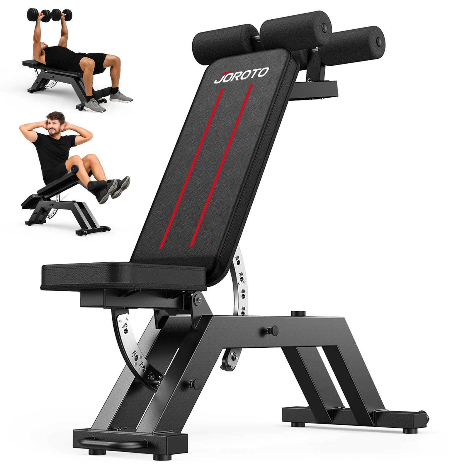 JOROTO MD70 Banc 3-en-1 – Hyperextension & Église