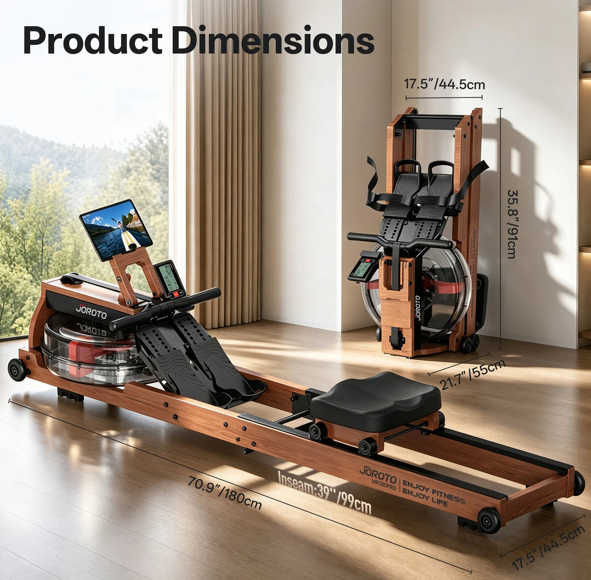 JOROTO MR280PRO – Rameur à résistance à eau