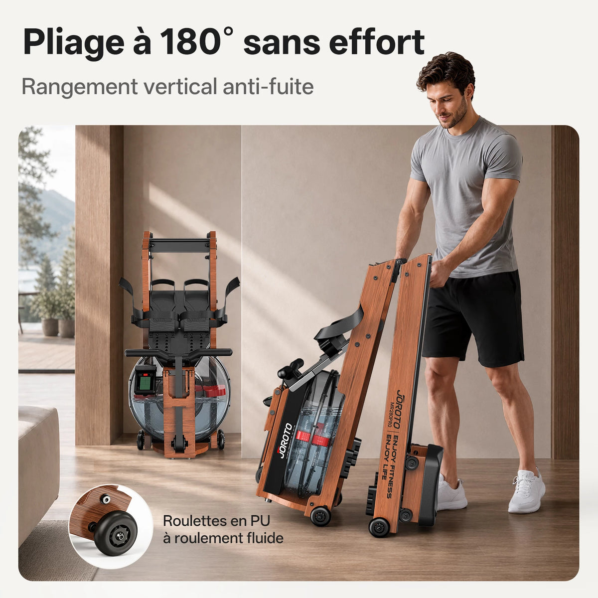 JOROTO MR280PRO – Rameur à résistance à eau