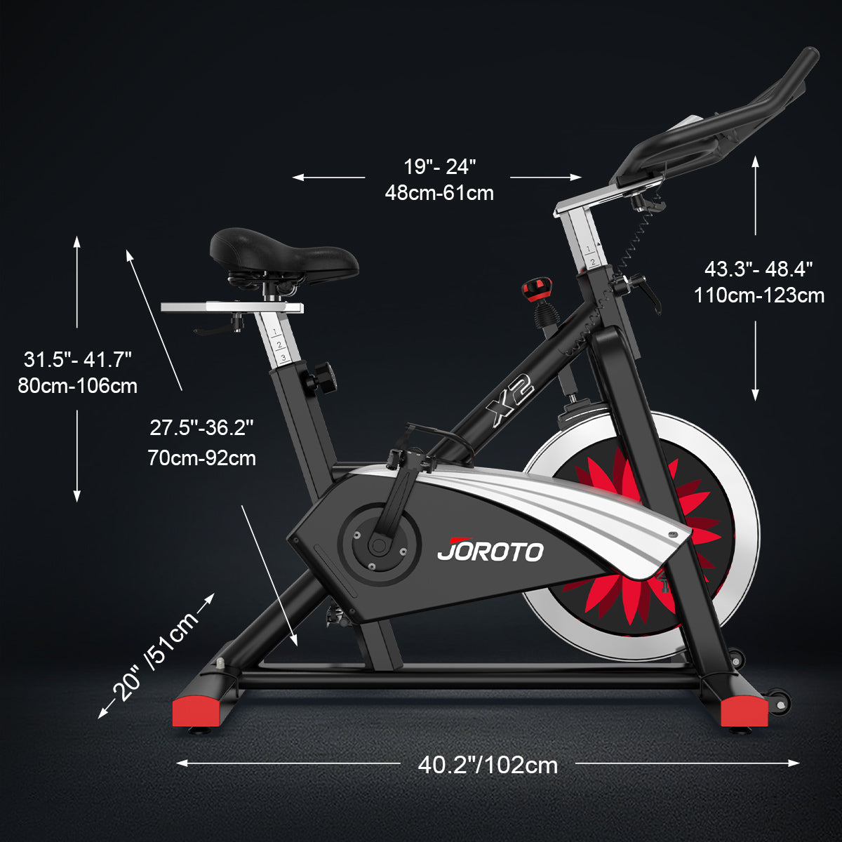 JOROTO X2 Vélo d’appartement Magnétique