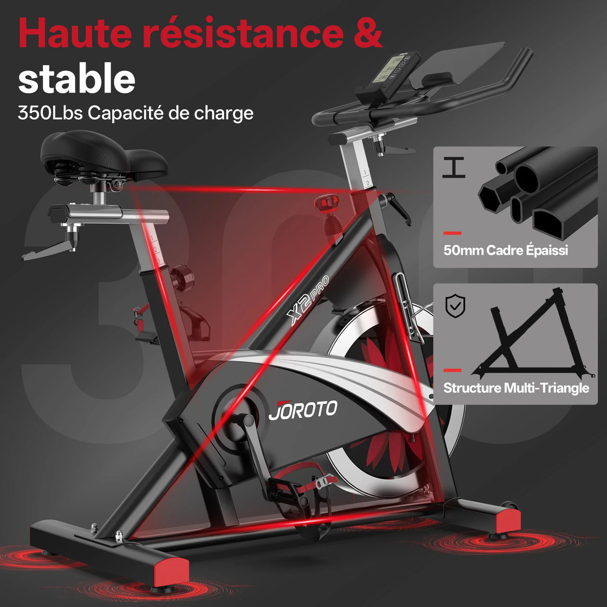 JOROTO X2PRO Vélo d’appartement Bluetooth Connecté